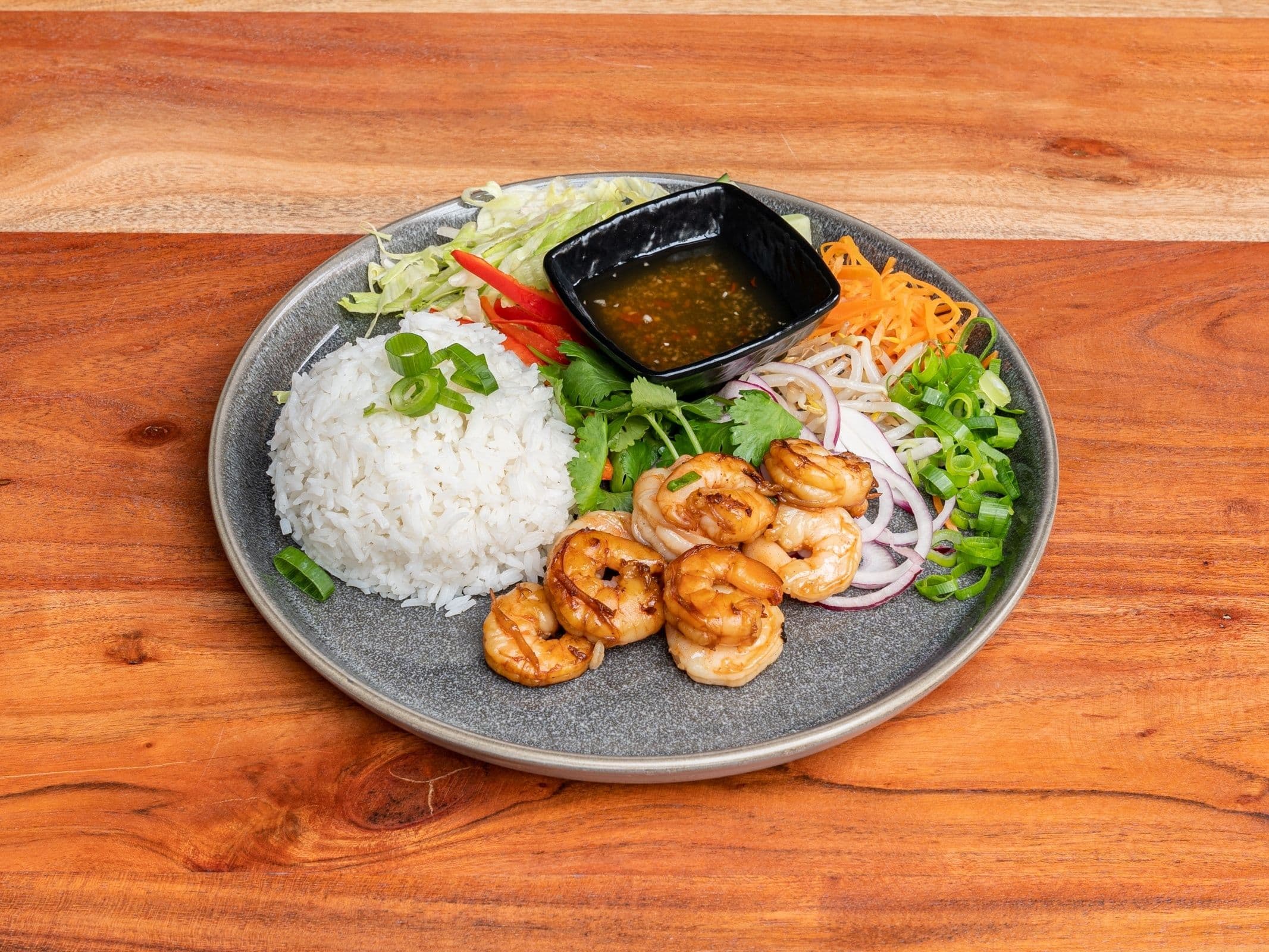 RicePlate Shrimps with Oyster Sauce